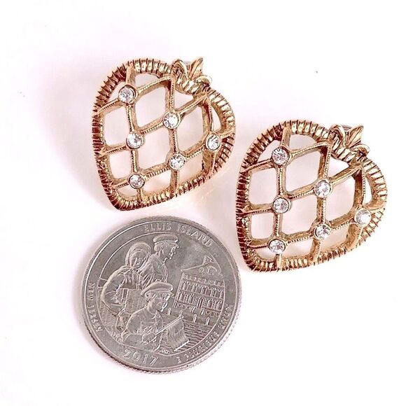 Florentine Style Earrings CZ - Picture 2 of 4